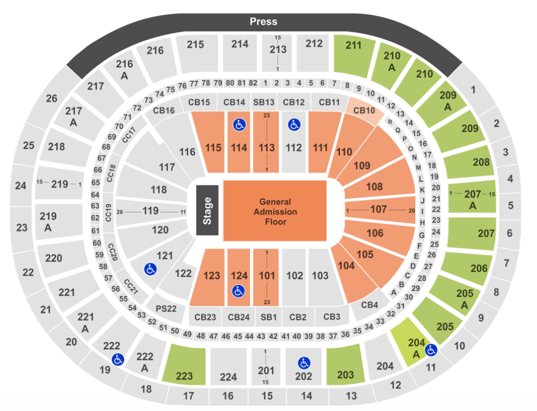 Wells Fargo Center Seating Chart + Rows, Seats And Club Seats